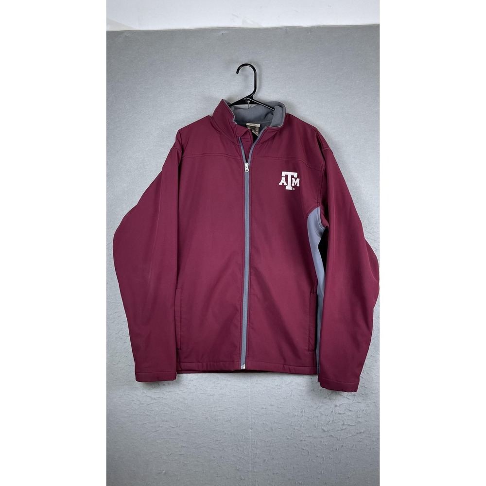 Texas A&M Aggies Jacket Mens Large Red‎ NCAA College Football Pro Edge Softshell